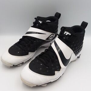 Nike Force Zoom Trout 6 Men's 11 Keystone‎ Cleats AT3440-001 Mid Top Black White
